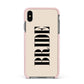 Future Bride Apple iPhone Xs Max Impact Case Pink Edge on Black Phone