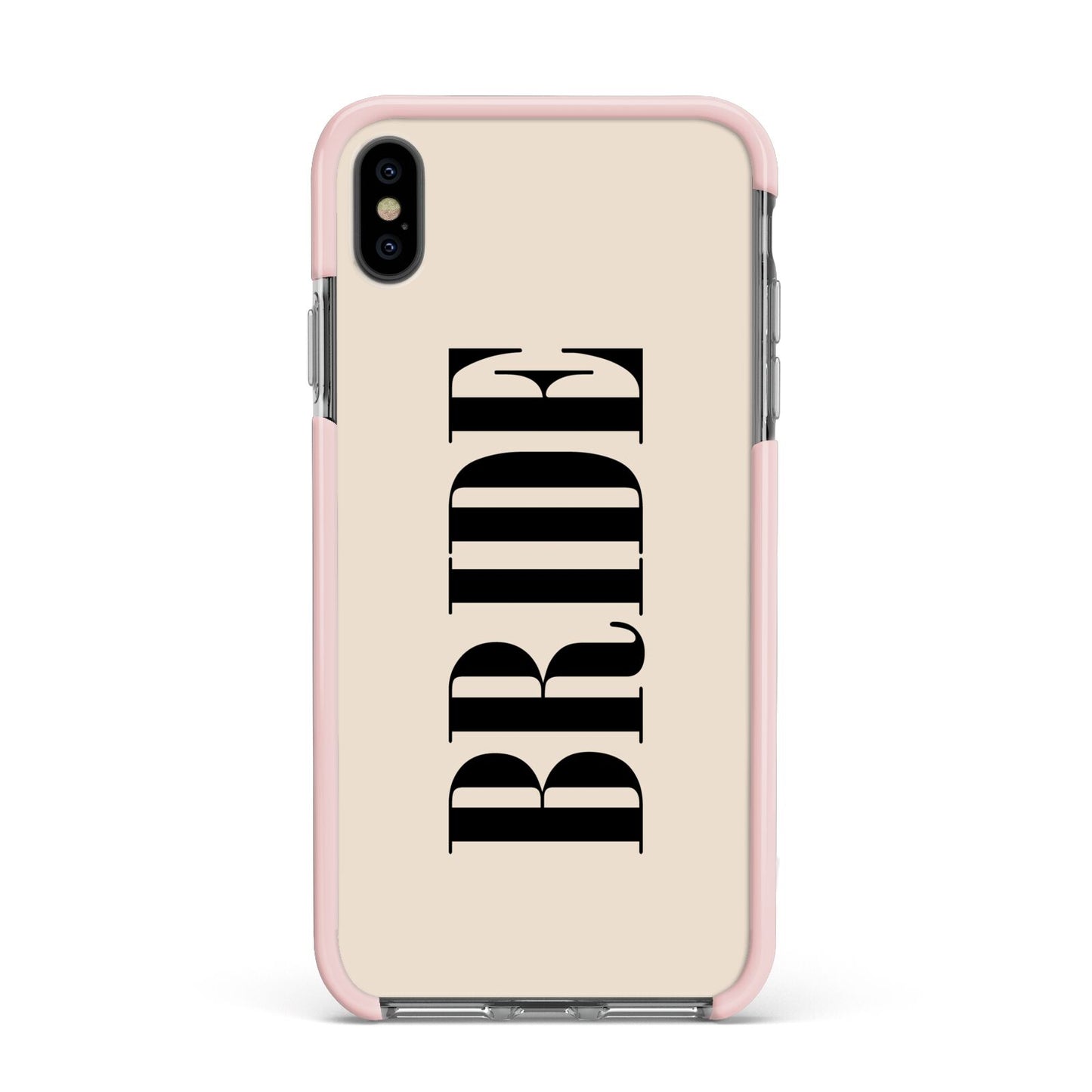 Future Bride Apple iPhone Xs Max Impact Case Pink Edge on Black Phone