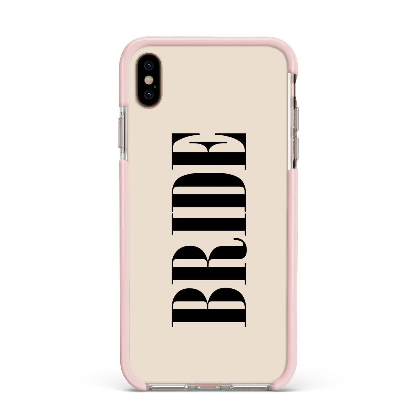Future Bride Apple iPhone Xs Max Impact Case Pink Edge on Gold Phone