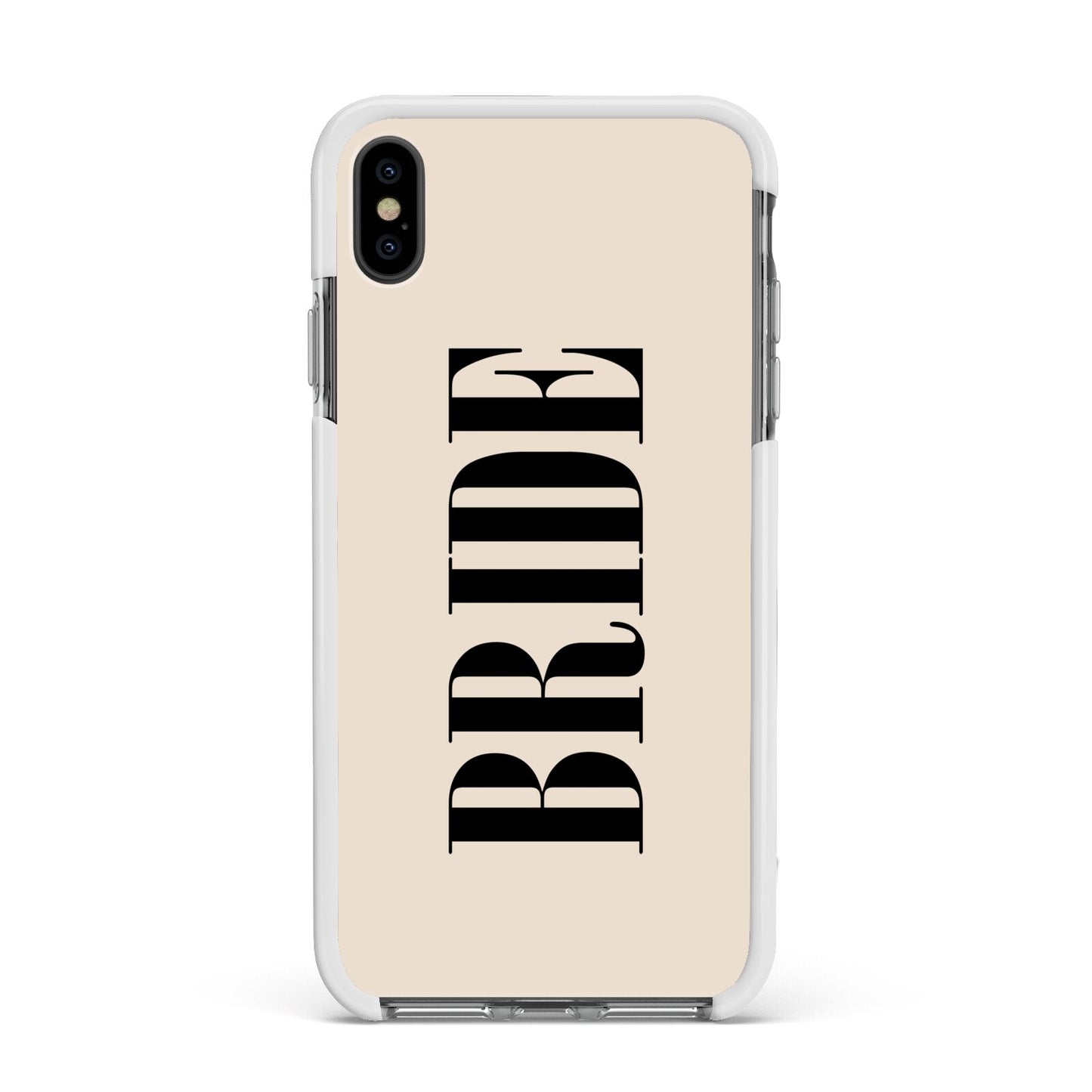 Future Bride Apple iPhone Xs Max Impact Case White Edge on Black Phone