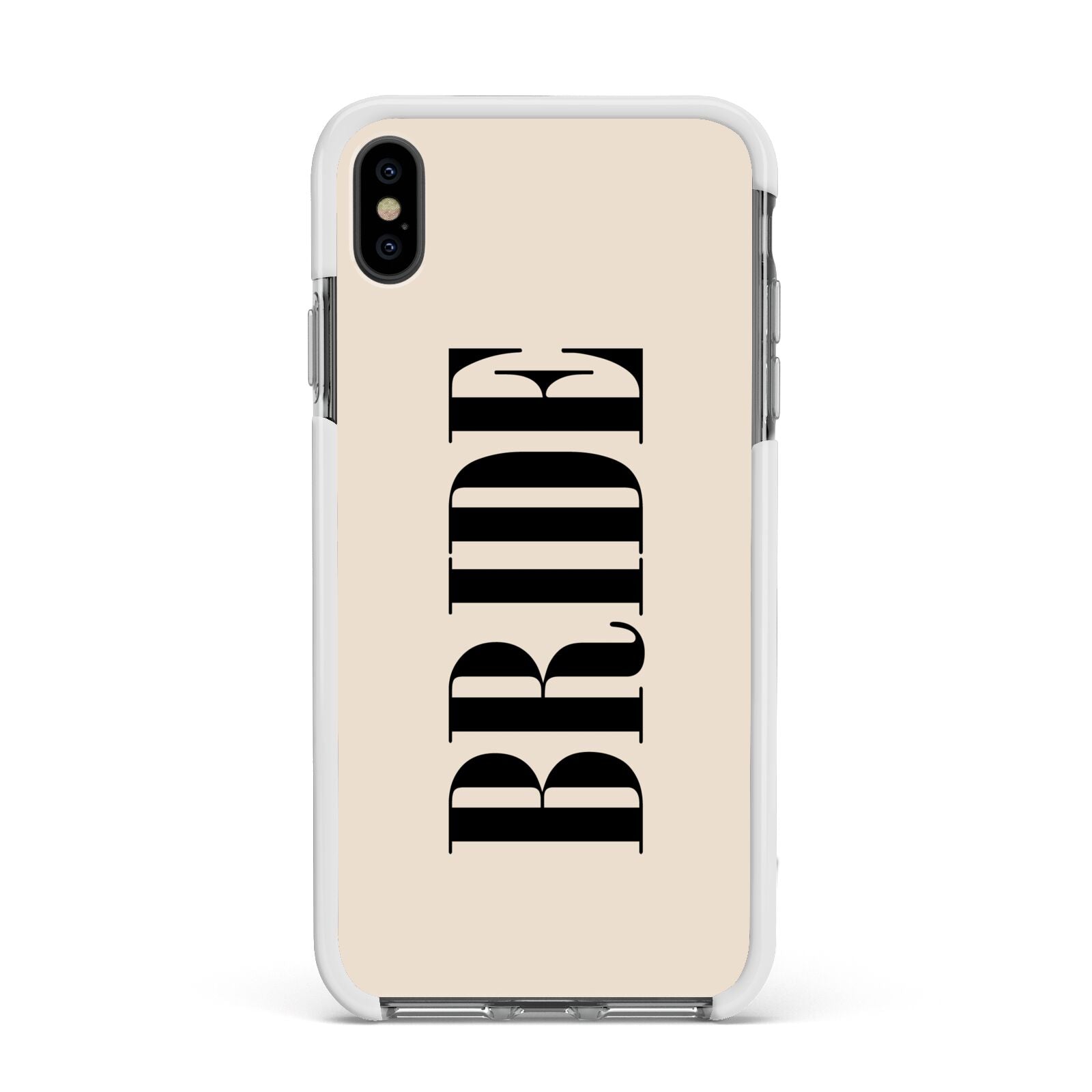 Future Bride Apple iPhone Xs Max Impact Case White Edge on Black Phone