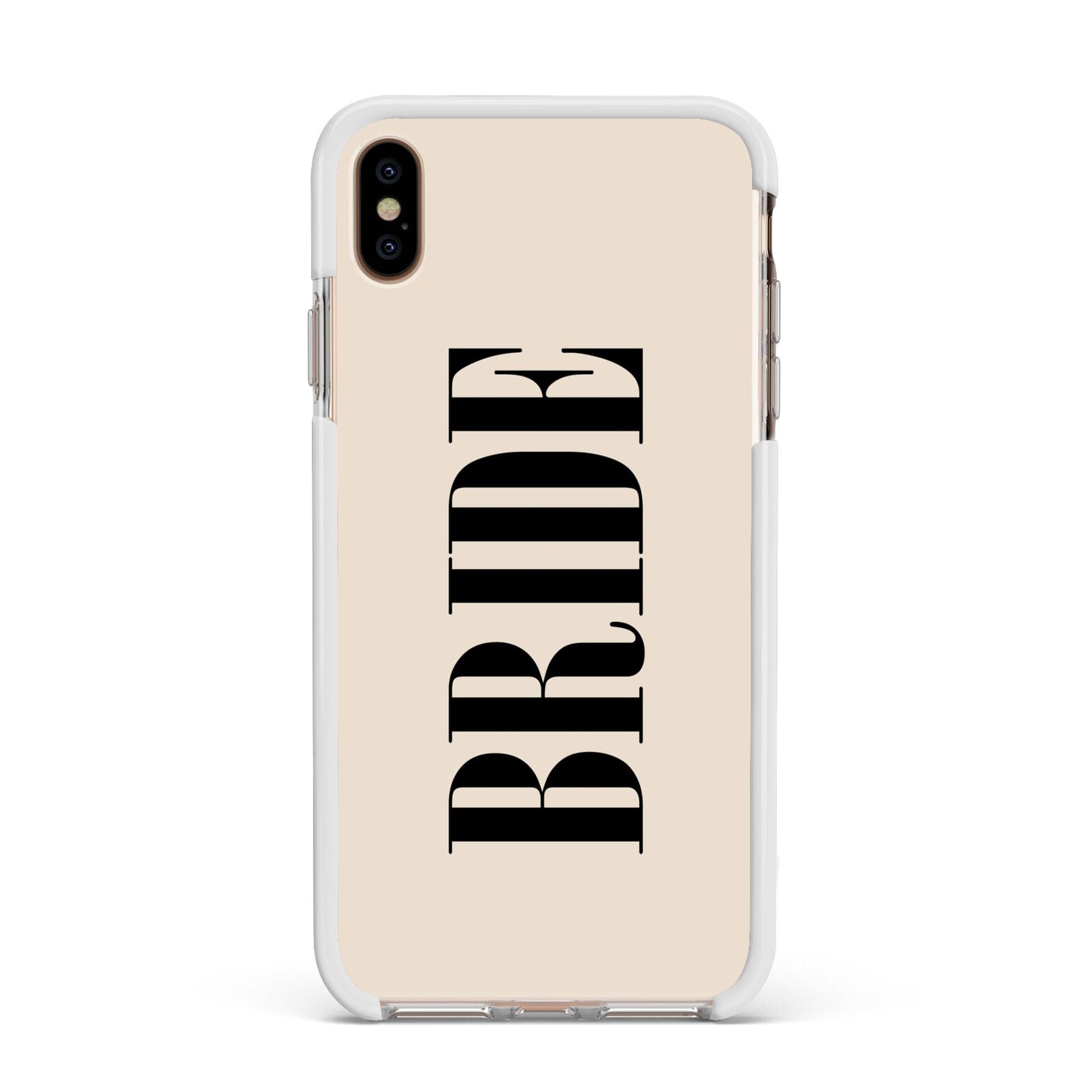 Future Bride Apple iPhone Xs Max Impact Case White Edge on Gold Phone