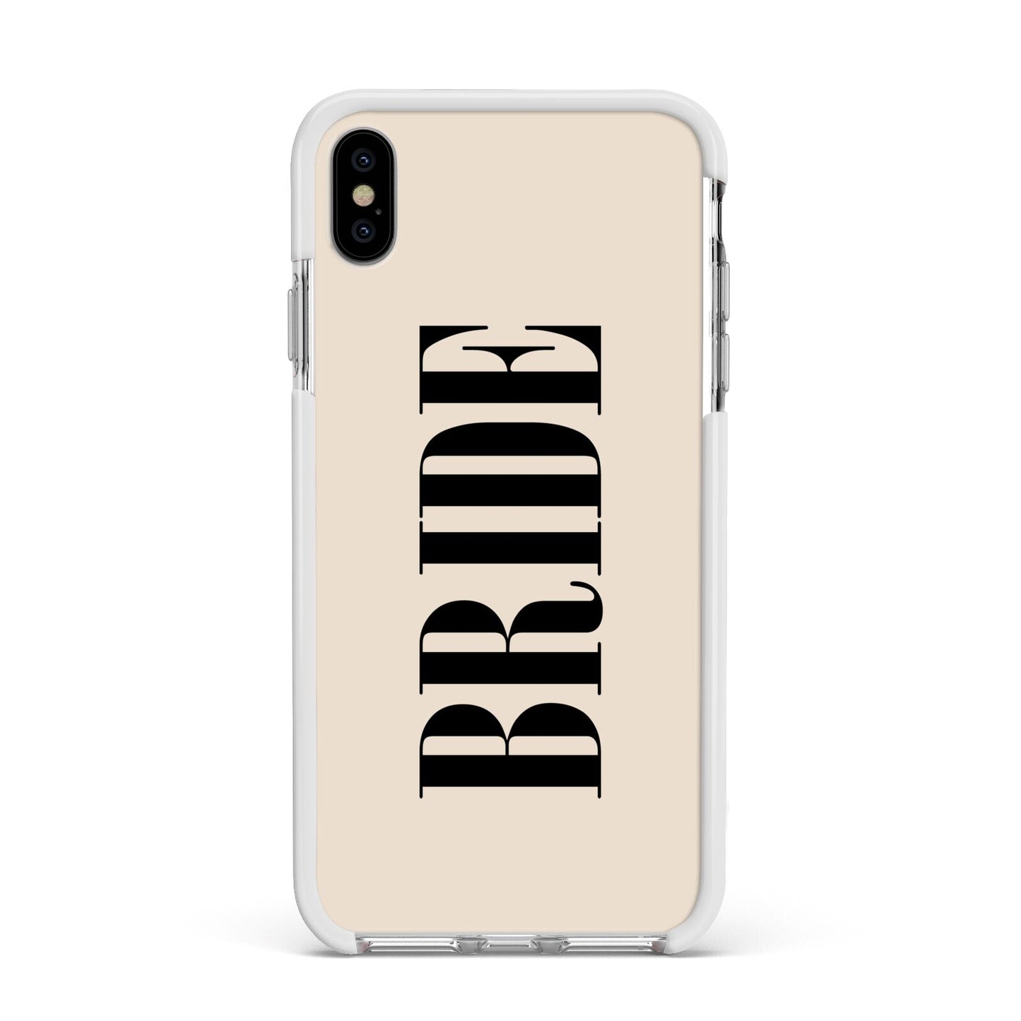 Future Bride Apple iPhone Xs Max Impact Case White Edge on Silver Phone