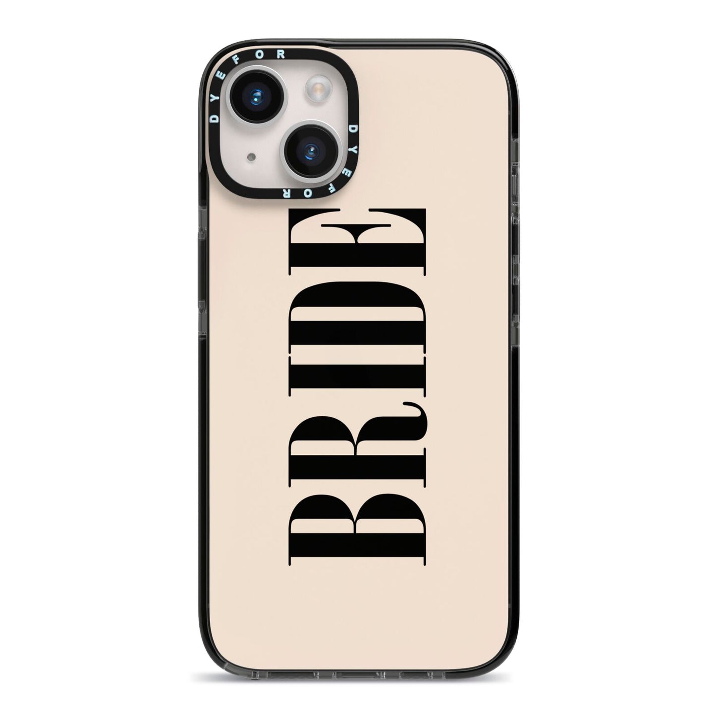 Future Bride iPhone 14 Black Impact Case on Silver phone