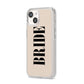 Future Bride iPhone 14 Clear Tough Case Starlight Angled Image