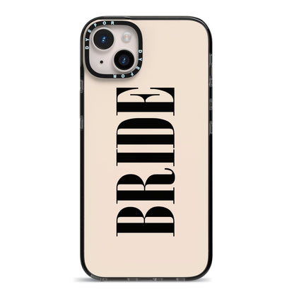 Future Bride iPhone 14 Plus Black Impact Case on Silver phone