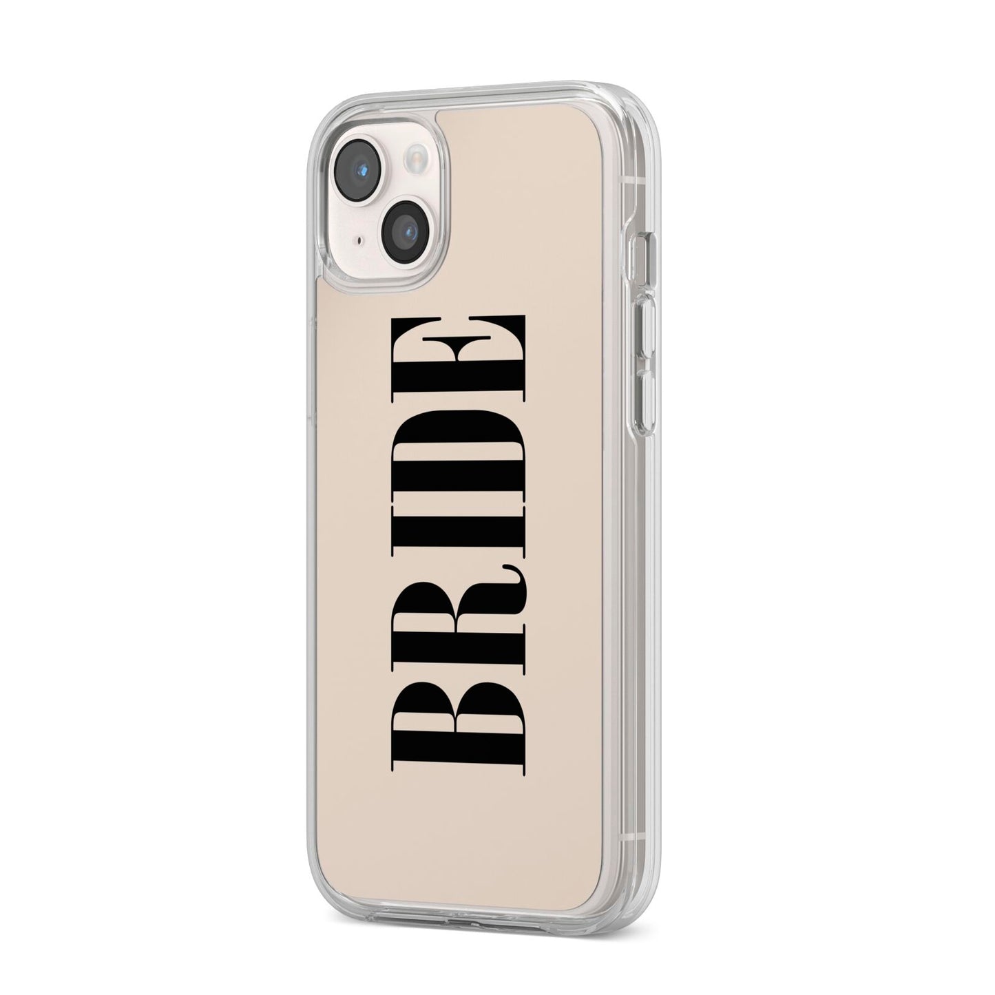 Future Bride iPhone 14 Plus Clear Tough Case Starlight Angled Image