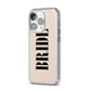 Future Bride iPhone 14 Pro Clear Tough Case Silver Angled Image