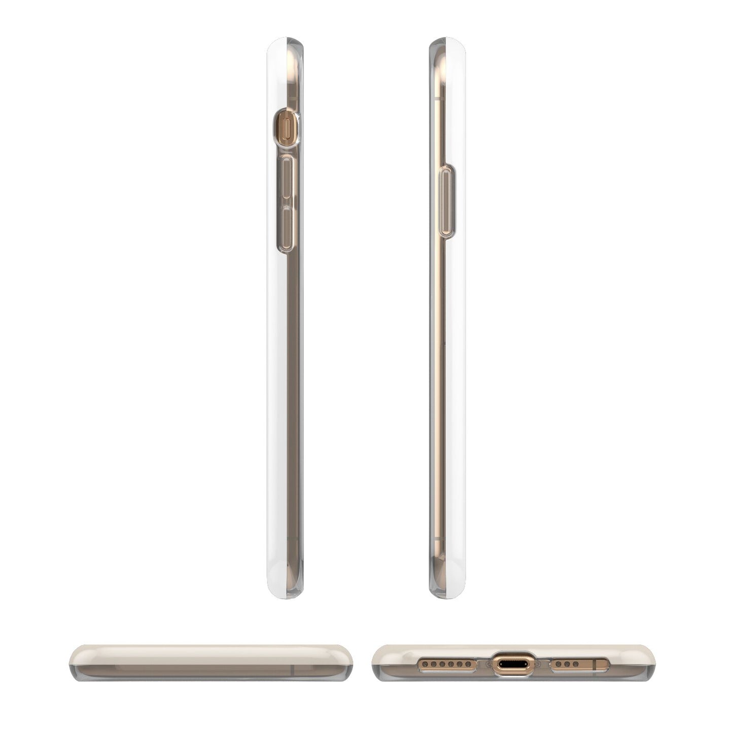 Future Bride iPhone XS 3D Tough Case in Gold Angled Images