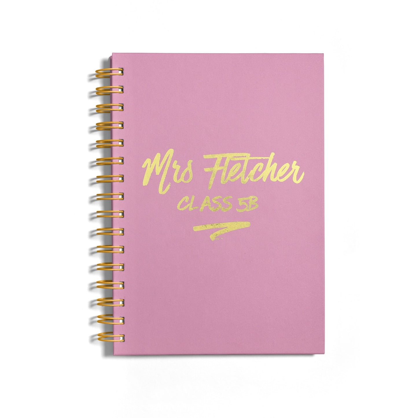 Personalised Gold Foil Teachers Notebook