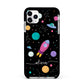 Galaxy Artwork with Name Apple iPhone 11 Pro Max in Silver with Black Impact Case