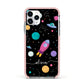 Galaxy Artwork with Name Apple iPhone 11 Pro in Silver with Pink Impact Case