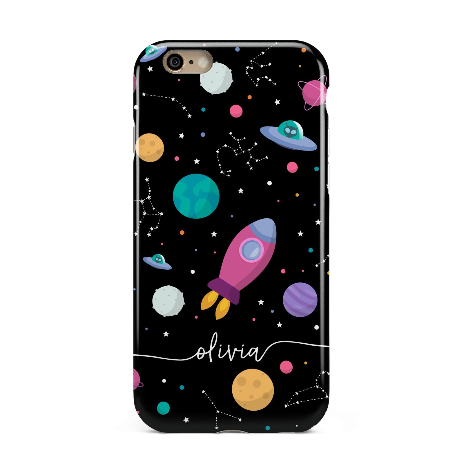 Galaxy Artwork with Name Apple iPhone 6 3D Tough Case