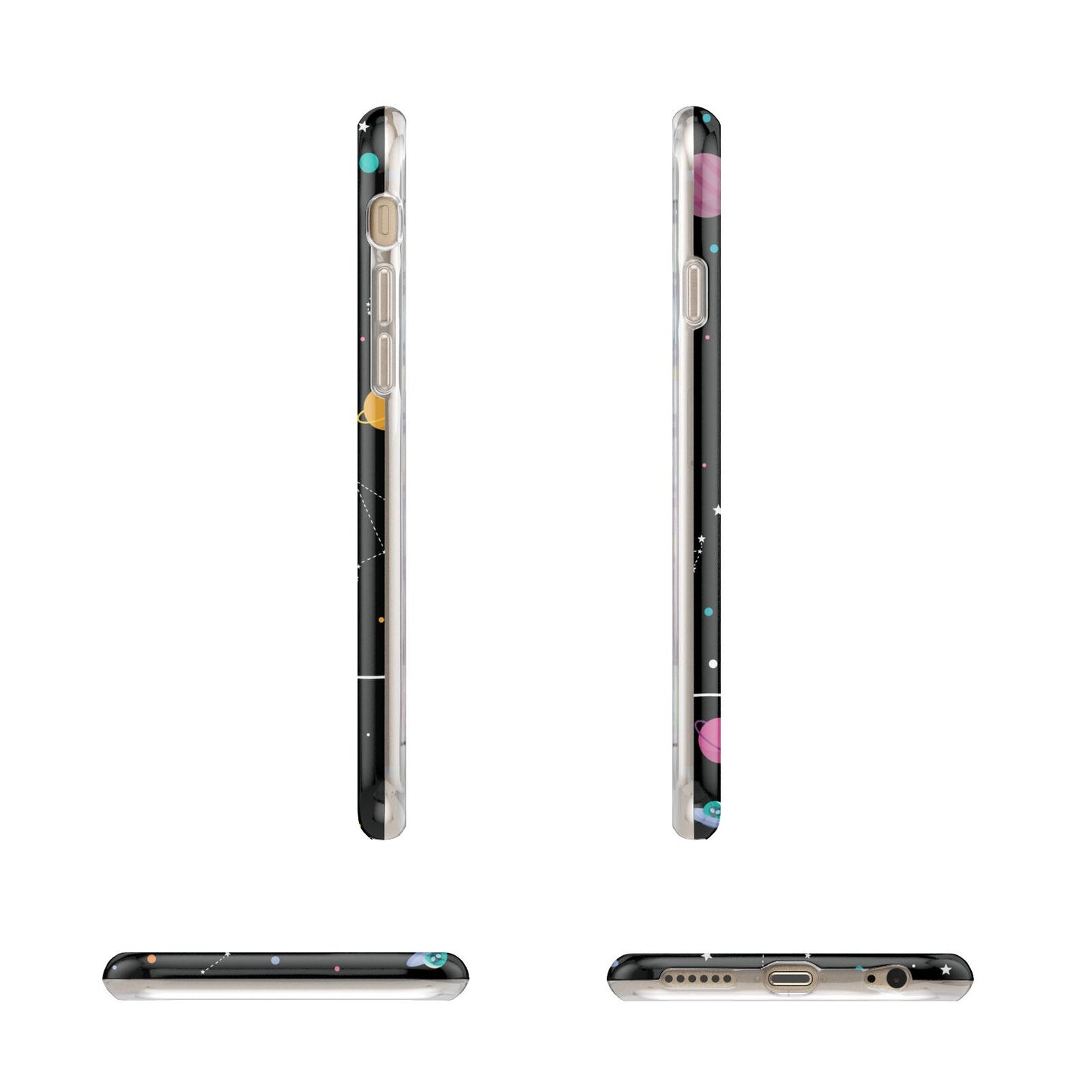 Galaxy Artwork with Name Apple iPhone 6 3D Wrap Tough Case Alternative Image Angles