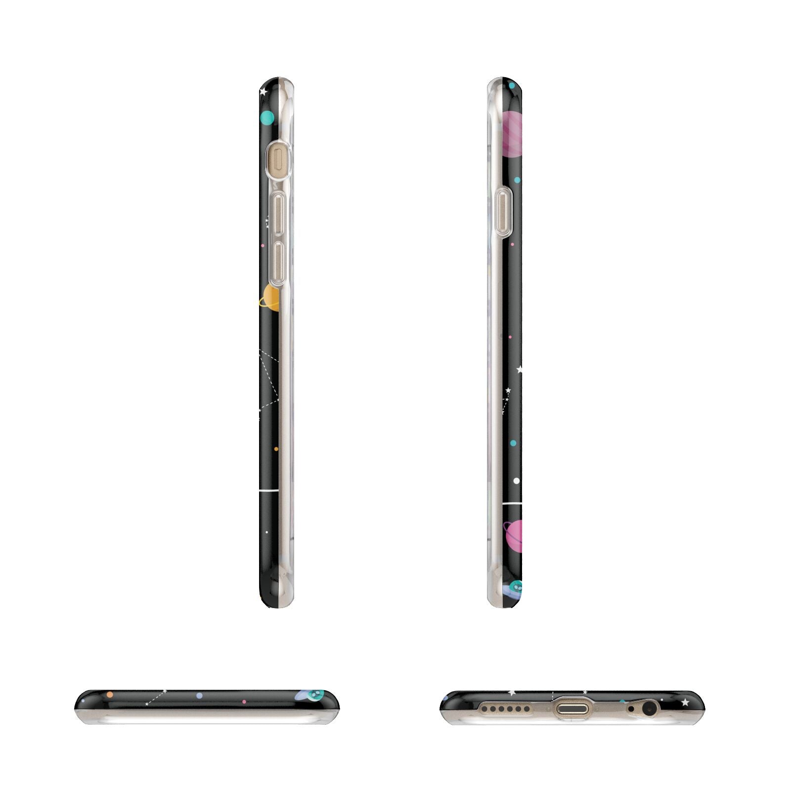 Galaxy Artwork with Name Apple iPhone 6 3D Wrap Tough Case Alternative Image Angles