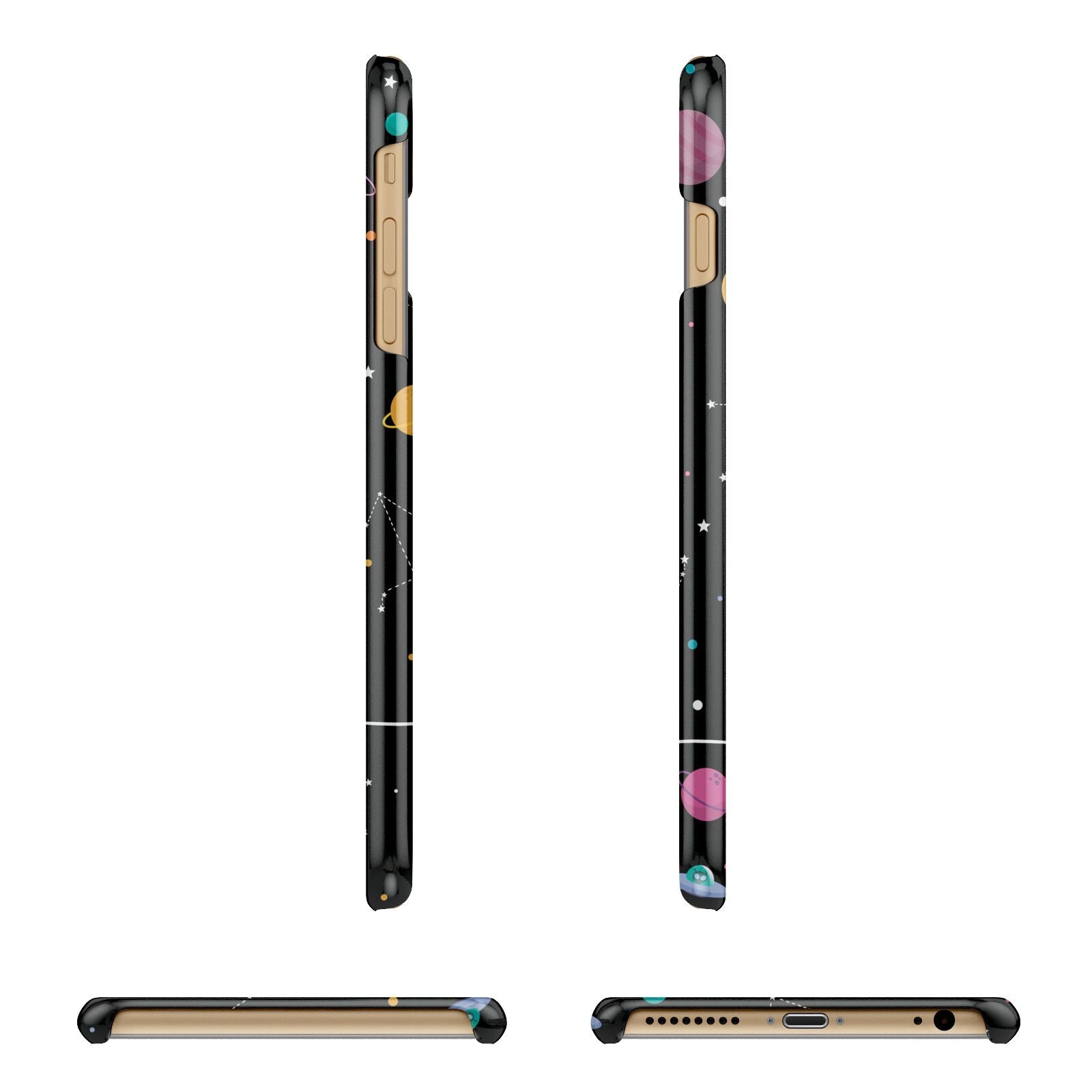 Galaxy Artwork with Name Apple iPhone 6 Plus 3D Wrap Snap Case Angled Images