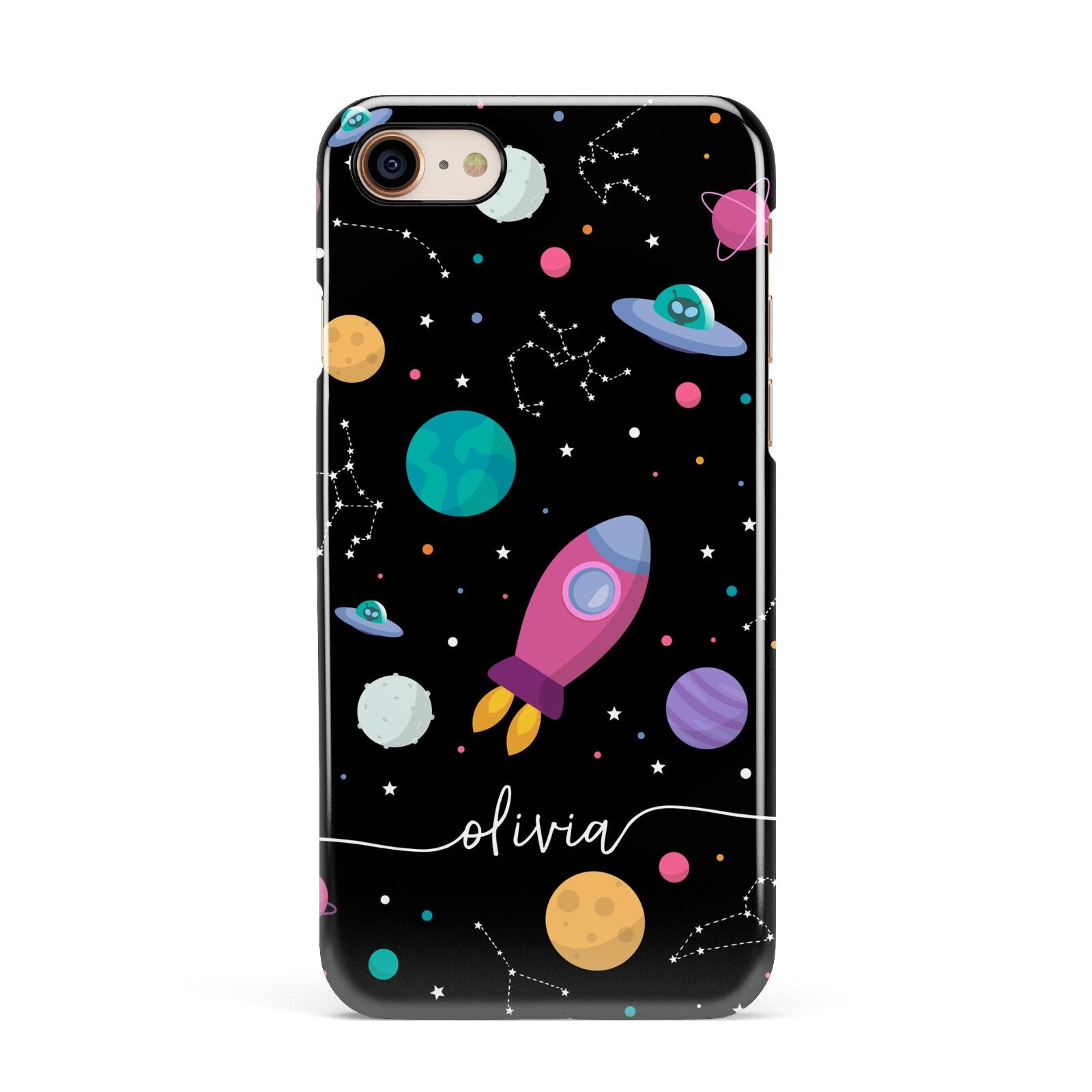 Galaxy Artwork with Name Apple iPhone 7 8 3D Snap Case
