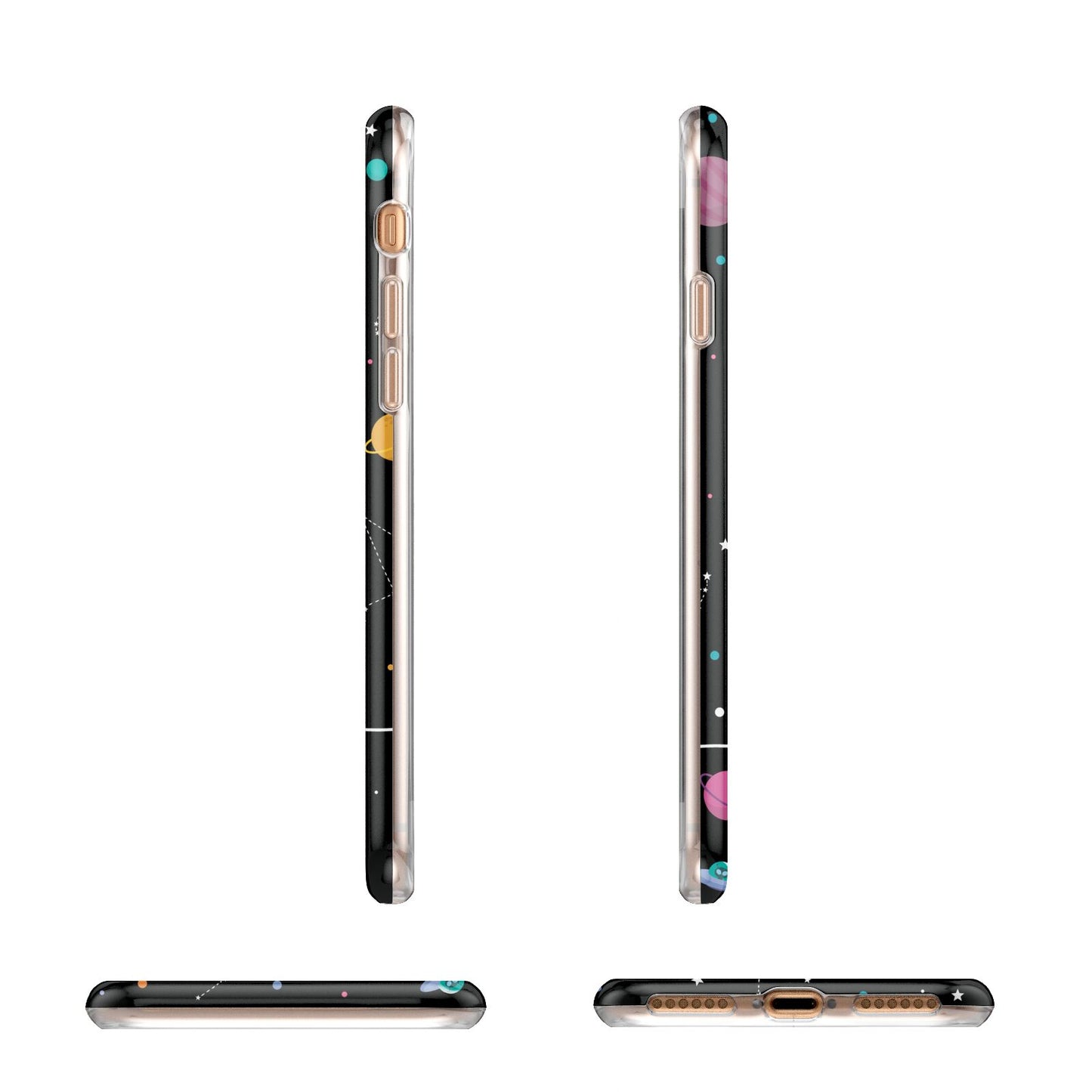 Galaxy Artwork with Name Apple iPhone 7 8 3D Wrap Tough Case Alternative Image Angles