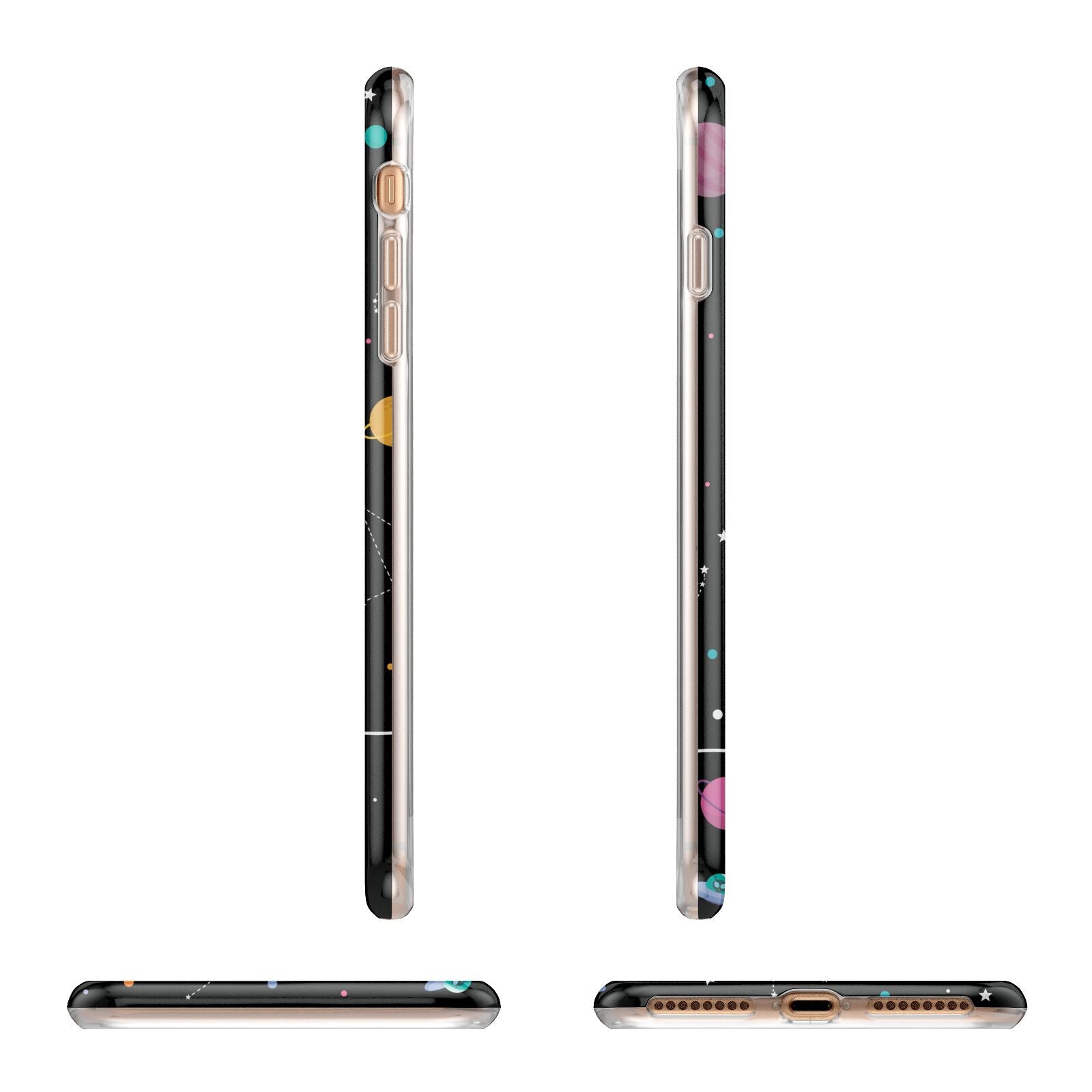 Galaxy Artwork with Name Apple iPhone 7 8 Plus 3D Wrap Tough Case Alternative Image Angles