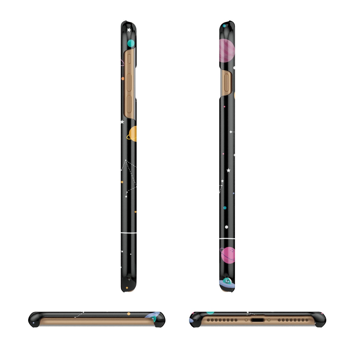 Galaxy Artwork with Name Apple iPhone 7 Plus 3D Wrap Snap Case Angled Images