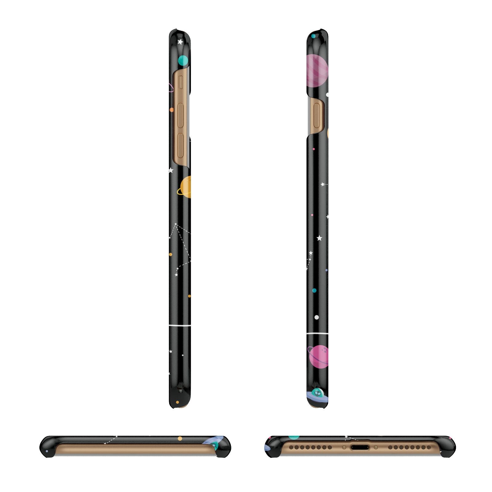 Galaxy Artwork with Name Apple iPhone 7 Plus 3D Wrap Snap Case Angled Images