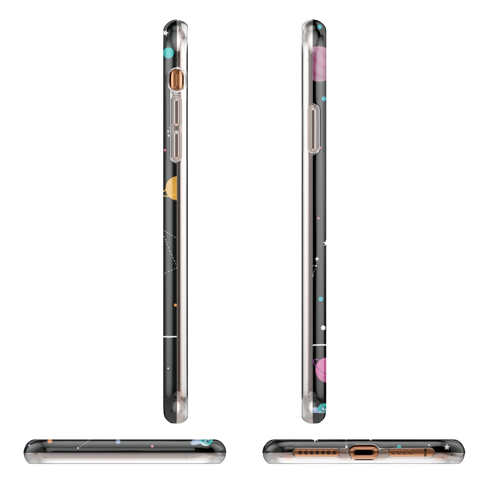 Galaxy Artwork with Name Apple iPhone XS Max 3D Wrap Tough Case Alternative Image Angles