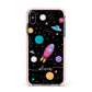 Galaxy Artwork with Name Apple iPhone Xs Max Impact Case Pink Edge on Black Phone