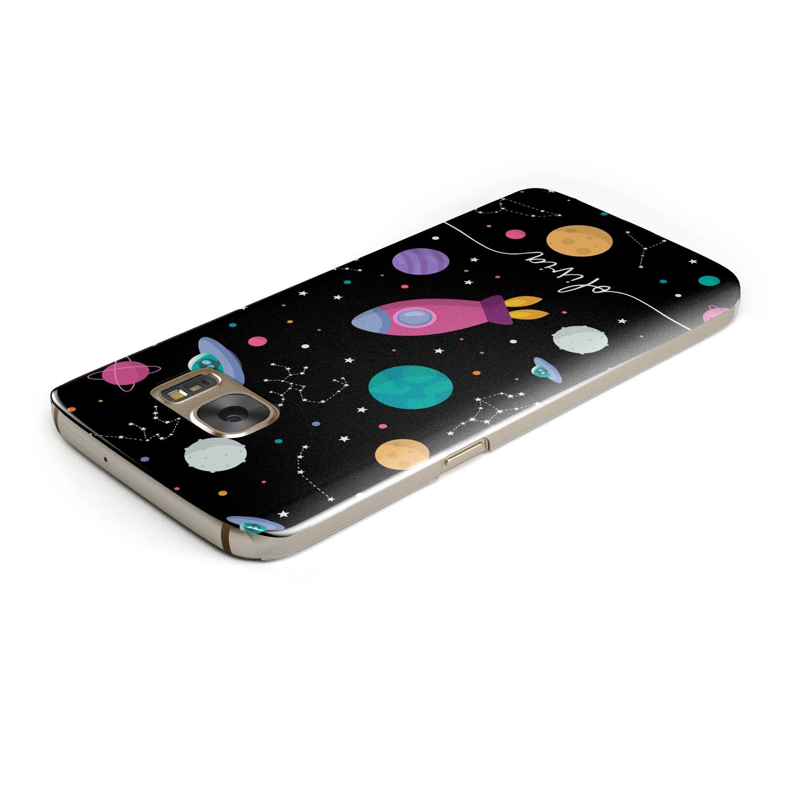 Galaxy Artwork with Name Samsung Galaxy Case Top Cutout