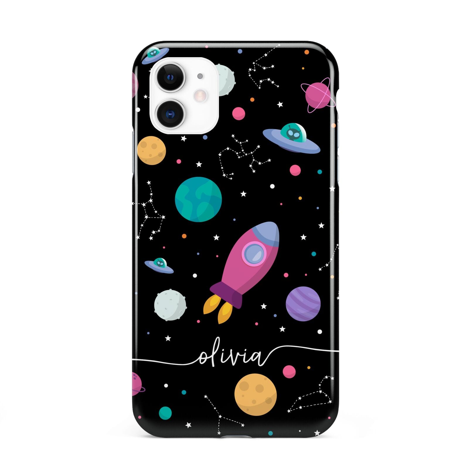 Galaxy Artwork with Name iPhone 11 3D Tough Case