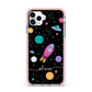 Galaxy Artwork with Name iPhone 11 Pro Max Impact Pink Edge Case