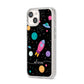 Galaxy Artwork with Name iPhone 14 Clear Tough Case Starlight Angled Image