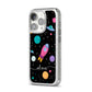 Galaxy Artwork with Name iPhone 14 Pro Glitter Tough Case Silver Angled Image