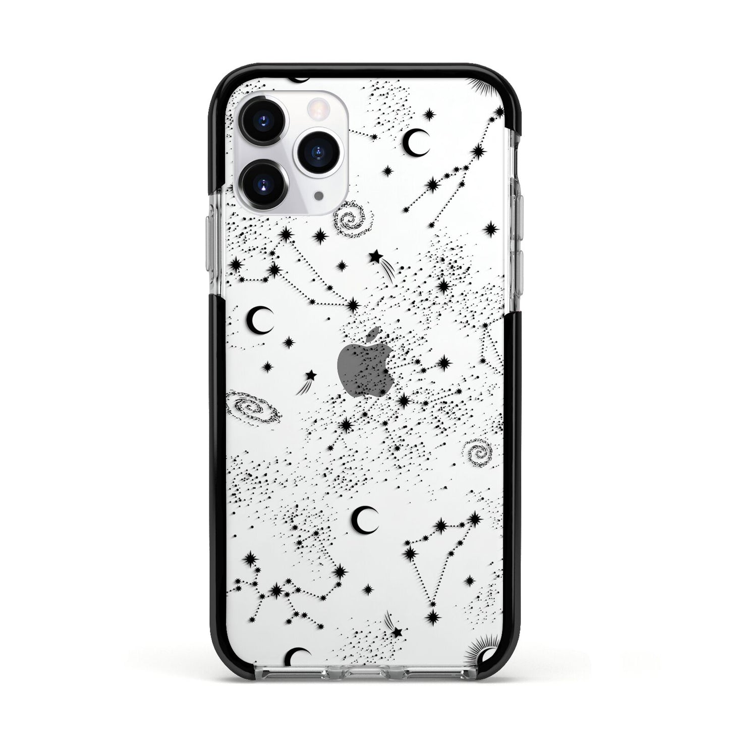 Galaxy Constellation Apple iPhone 11 Pro in Silver with Black Impact Case