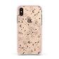 Galaxy Constellation Apple iPhone Xs Impact Case Pink Edge on Gold Phone