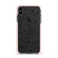 Galaxy Constellation Apple iPhone Xs Max Impact Case Pink Edge on Black Phone