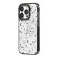 Galaxy Constellation iPhone 14 Pro Black Impact Case Side Angle on Silver phone