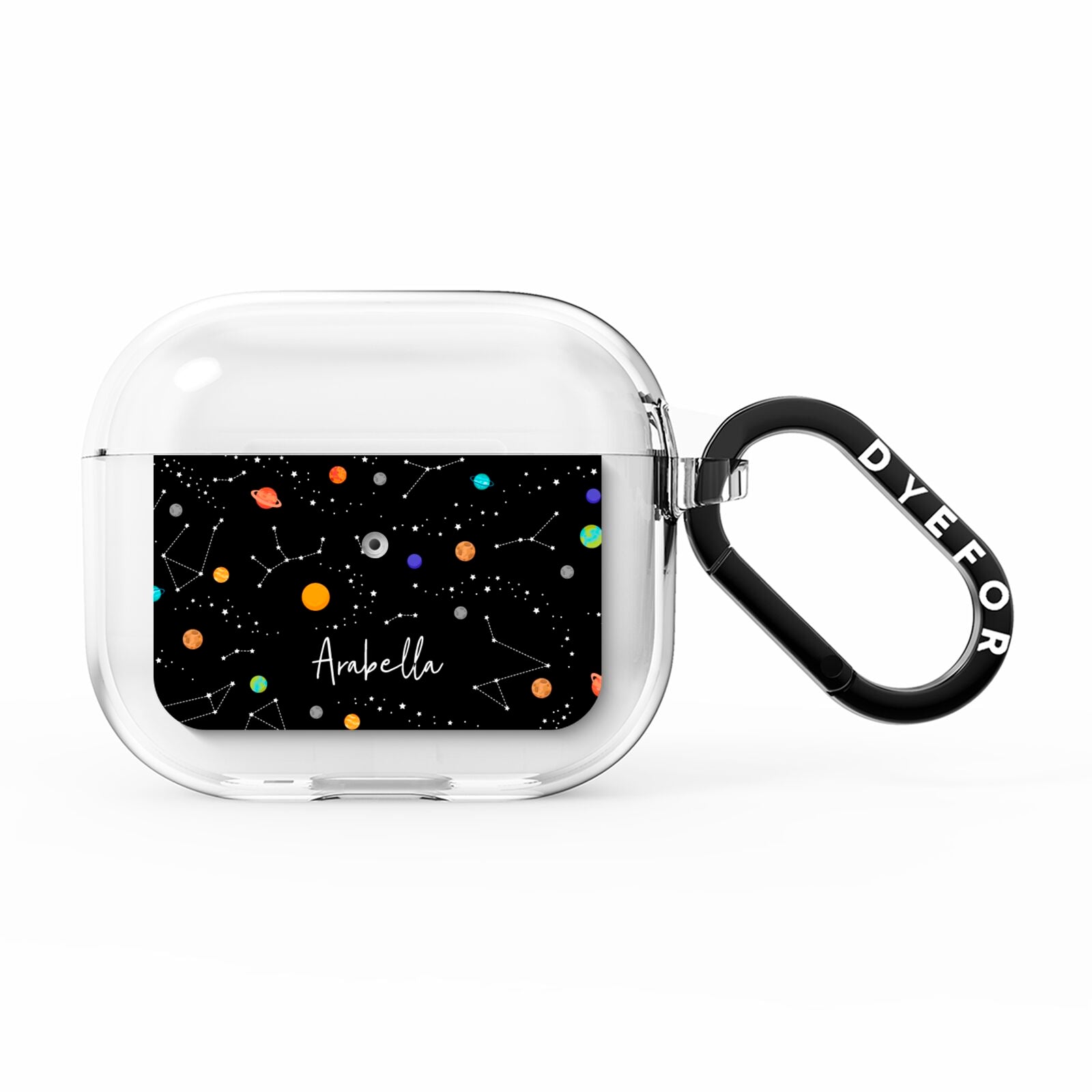 Galaxy Scene with Name AirPods Clear Case 3rd Gen