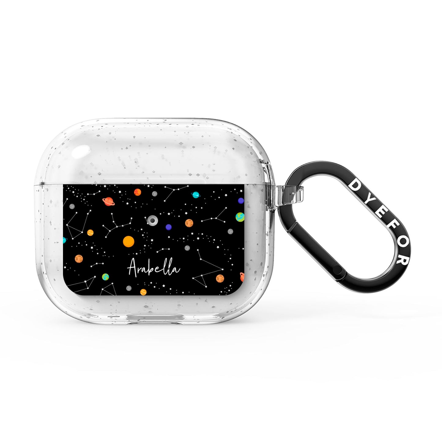 Galaxy Scene with Name AirPods Glitter Case 3rd Gen
