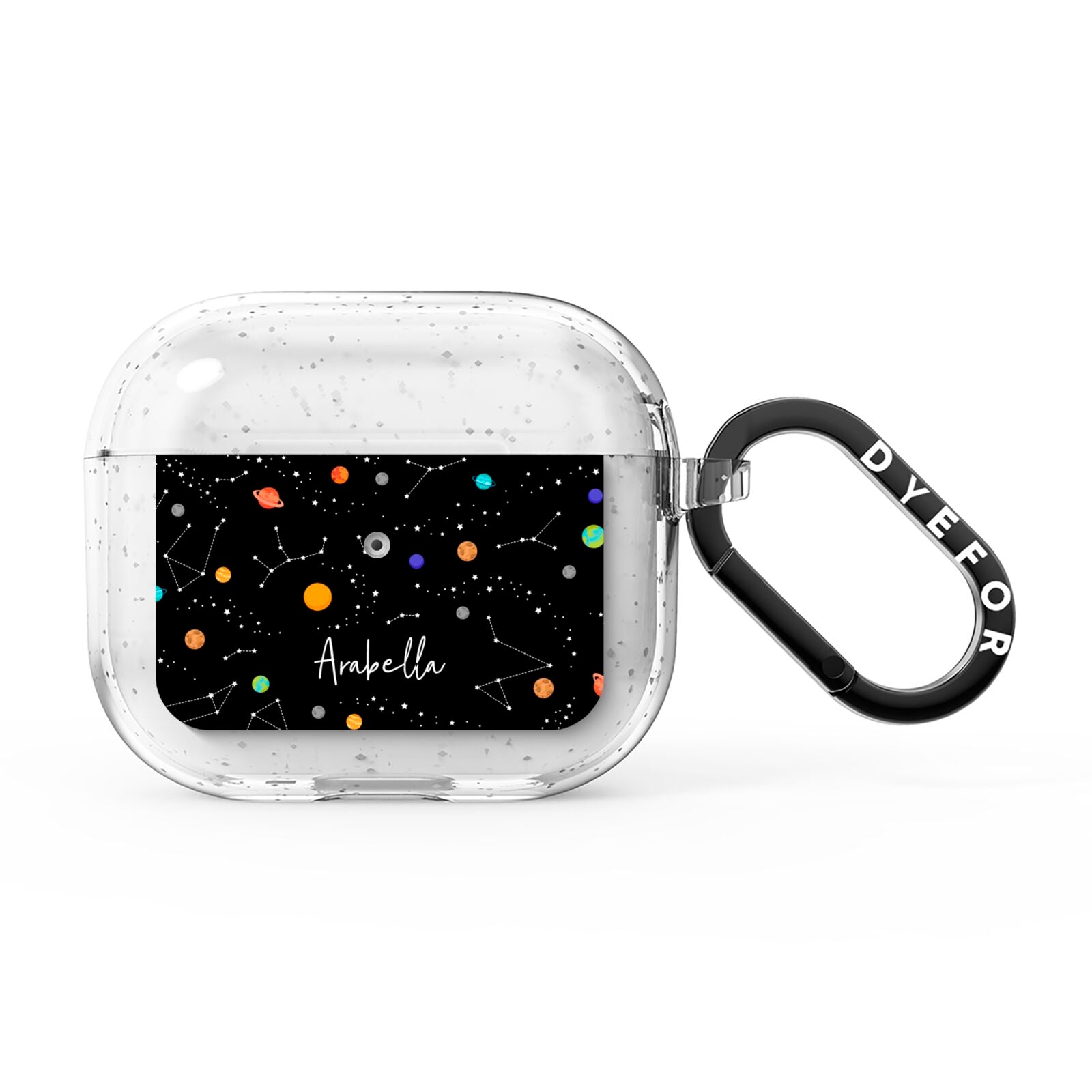 Galaxy Scene with Name AirPods Glitter Case 3rd Gen