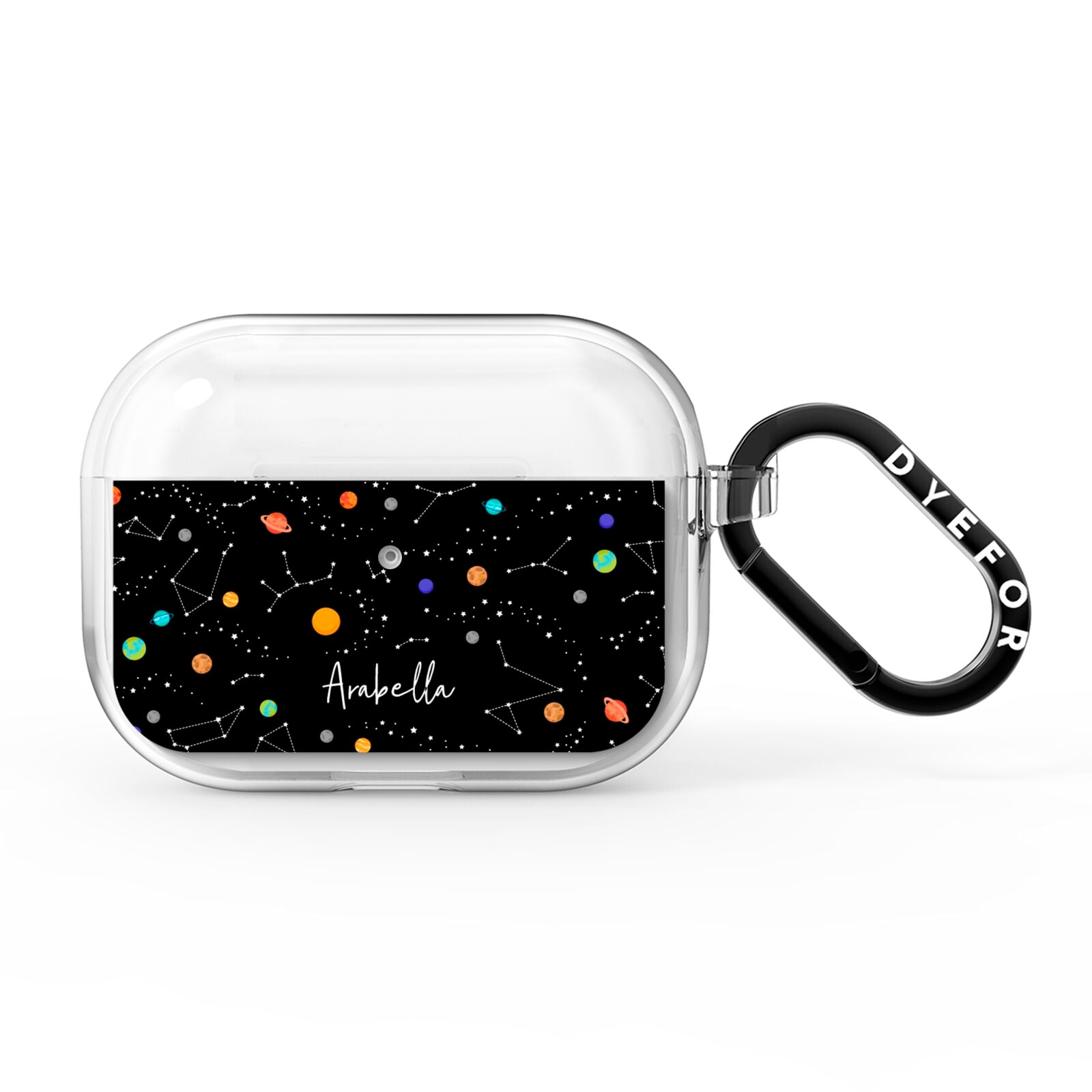 Galaxy Scene with Name AirPods Pro Clear Case