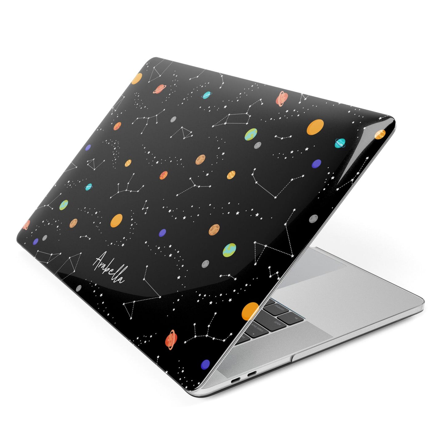 Galaxy Scene with Name Apple MacBook Case Side View