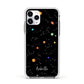 Galaxy Scene with Name Apple iPhone 11 Pro in Silver with White Impact Case