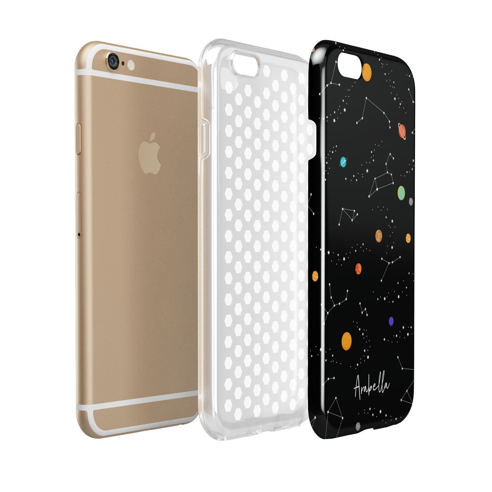 Galaxy Scene with Name Apple iPhone 6 3D Tough Case Expanded view