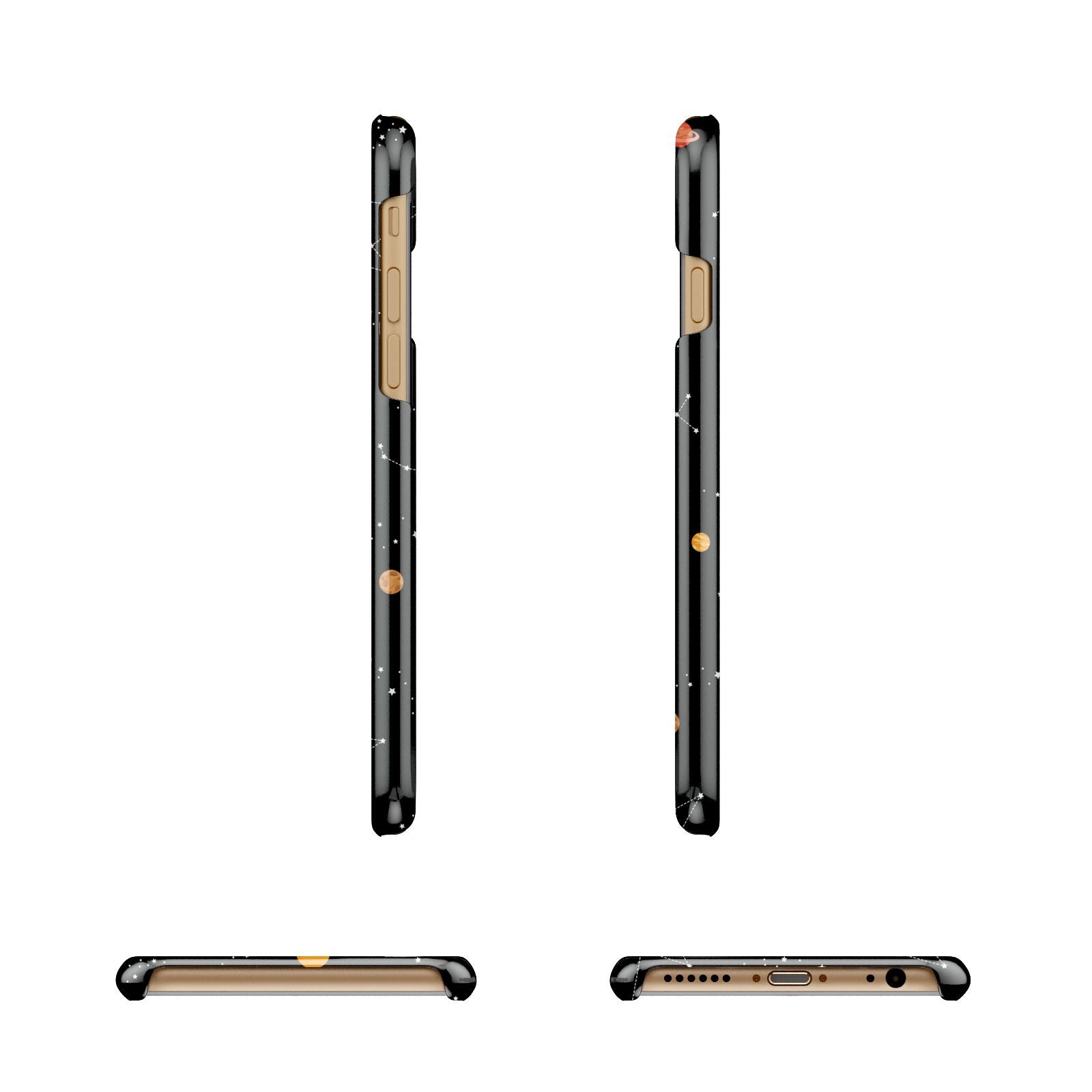 Galaxy Scene with Name Apple iPhone 6 3D Wrap Snap Case Angled Images