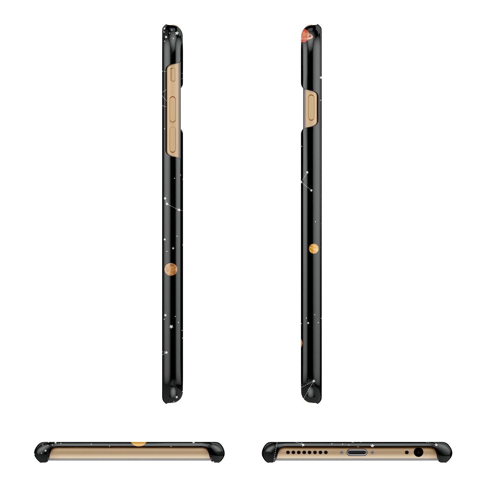 Galaxy Scene with Name Apple iPhone 6 Plus 3D Wrap Snap Case Angled Images