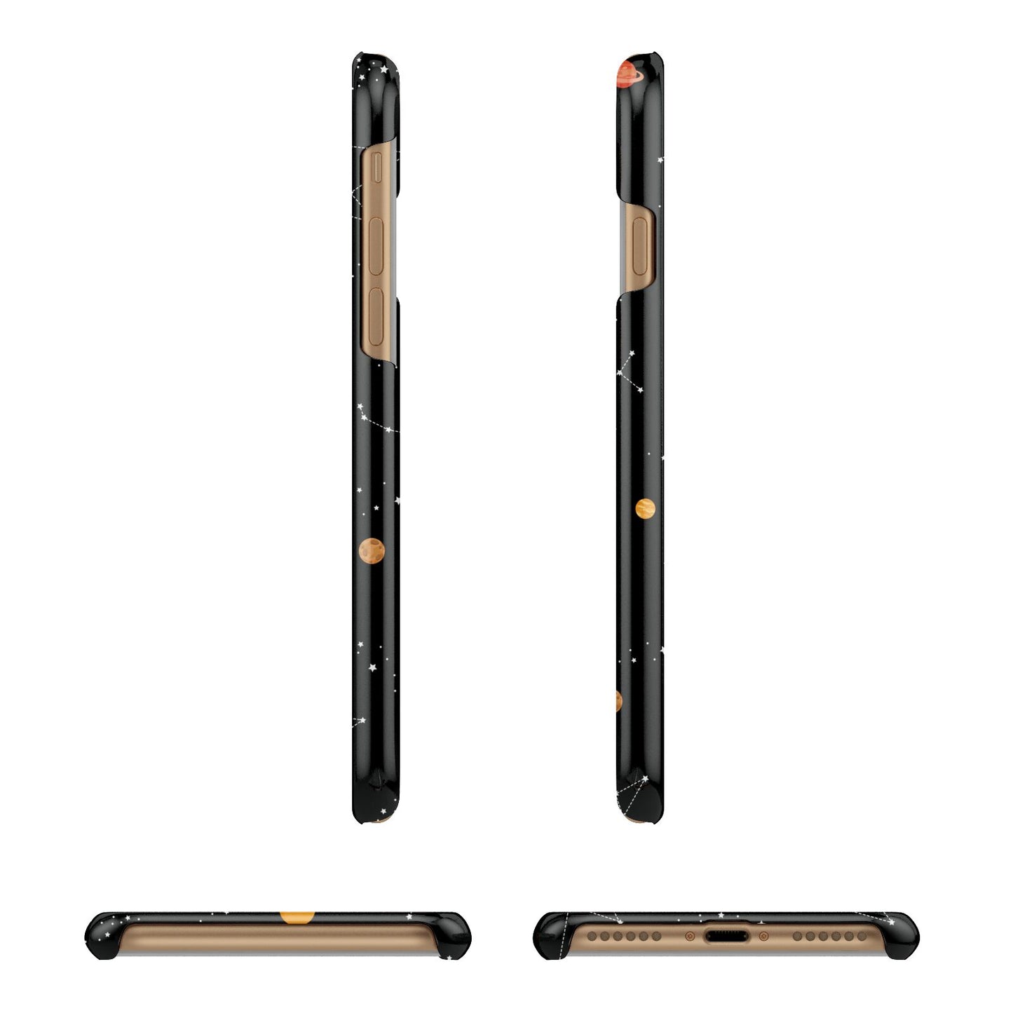 Galaxy Scene with Name Apple iPhone 7 8 3D Wrap Snap Case Angled Images