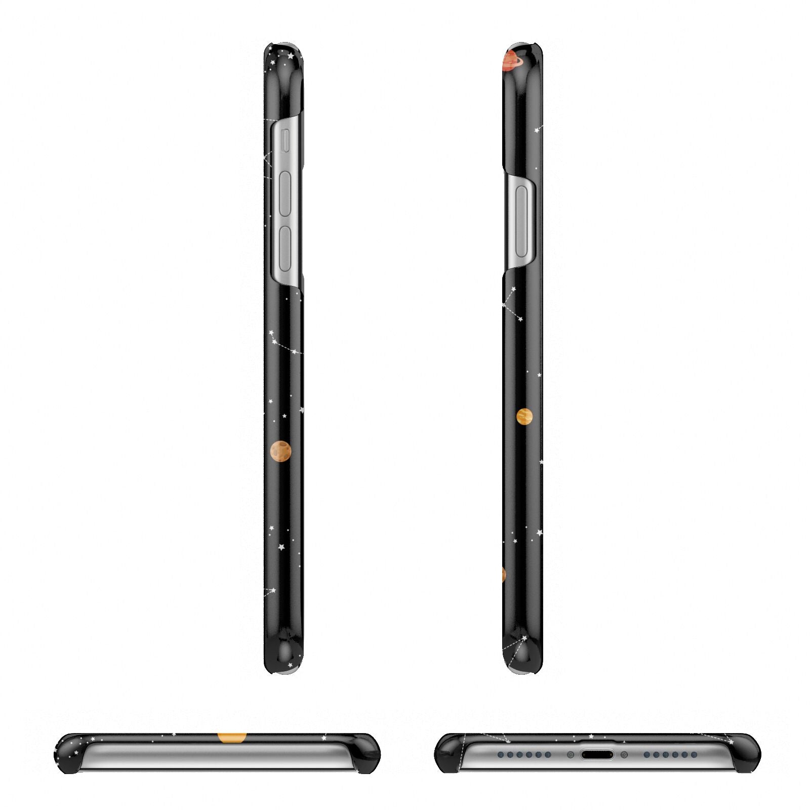 Galaxy Scene with Name Apple iPhone XR 3D Wrap Snap Case Angled Images on White Phone