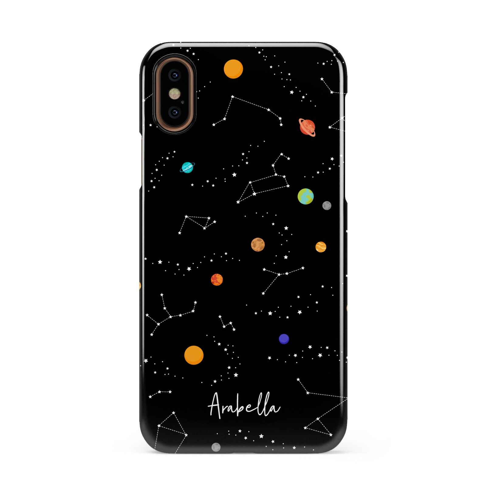 Galaxy Scene with Name Apple iPhone XS 3D Snap Case