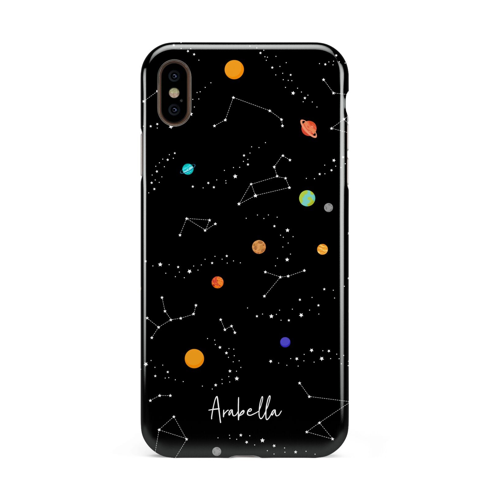 Galaxy Scene with Name Apple iPhone Xs Max 3D Tough Case