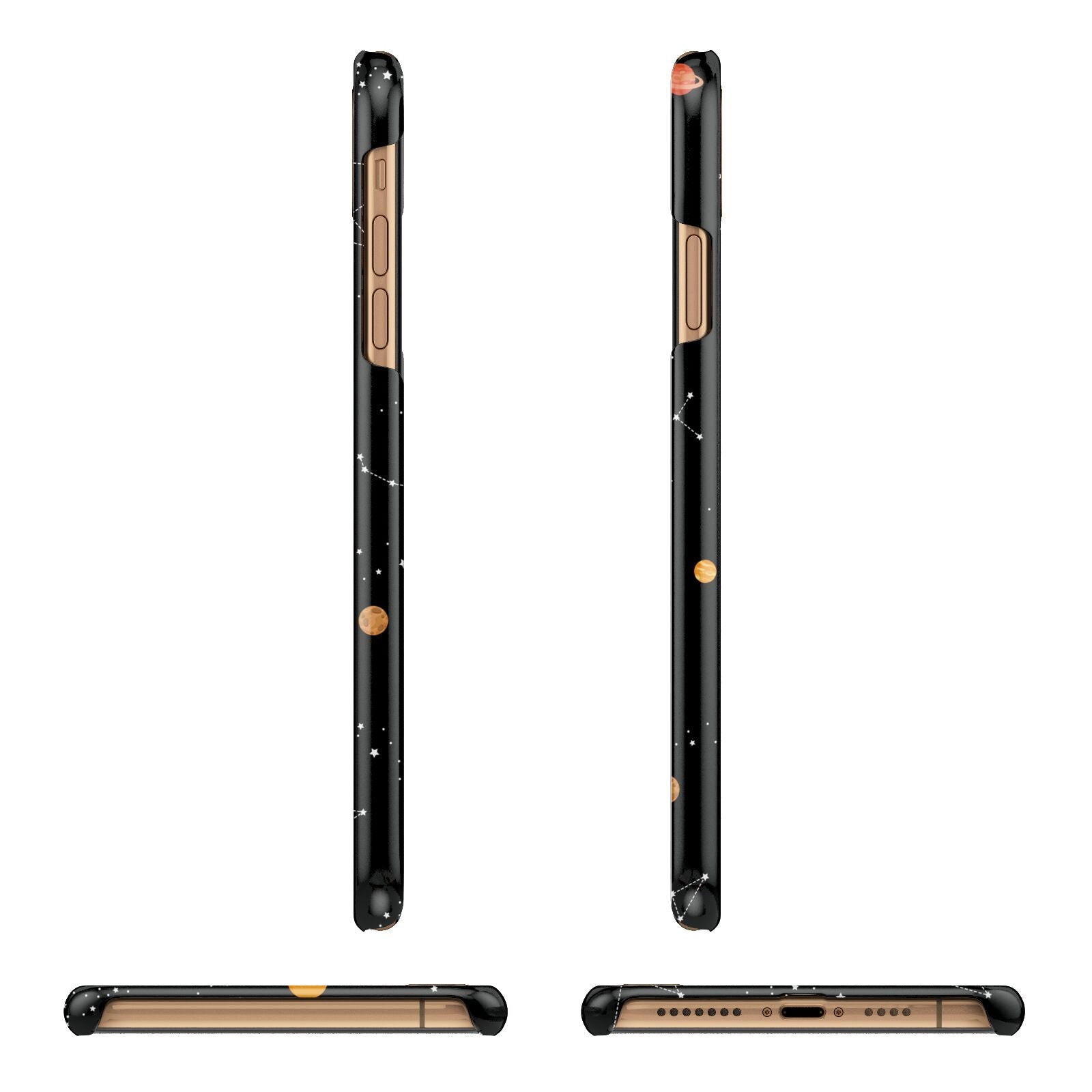 Galaxy Scene with Name Apple iPhone Xs Max 3D Wrap Snap Case Angled Images